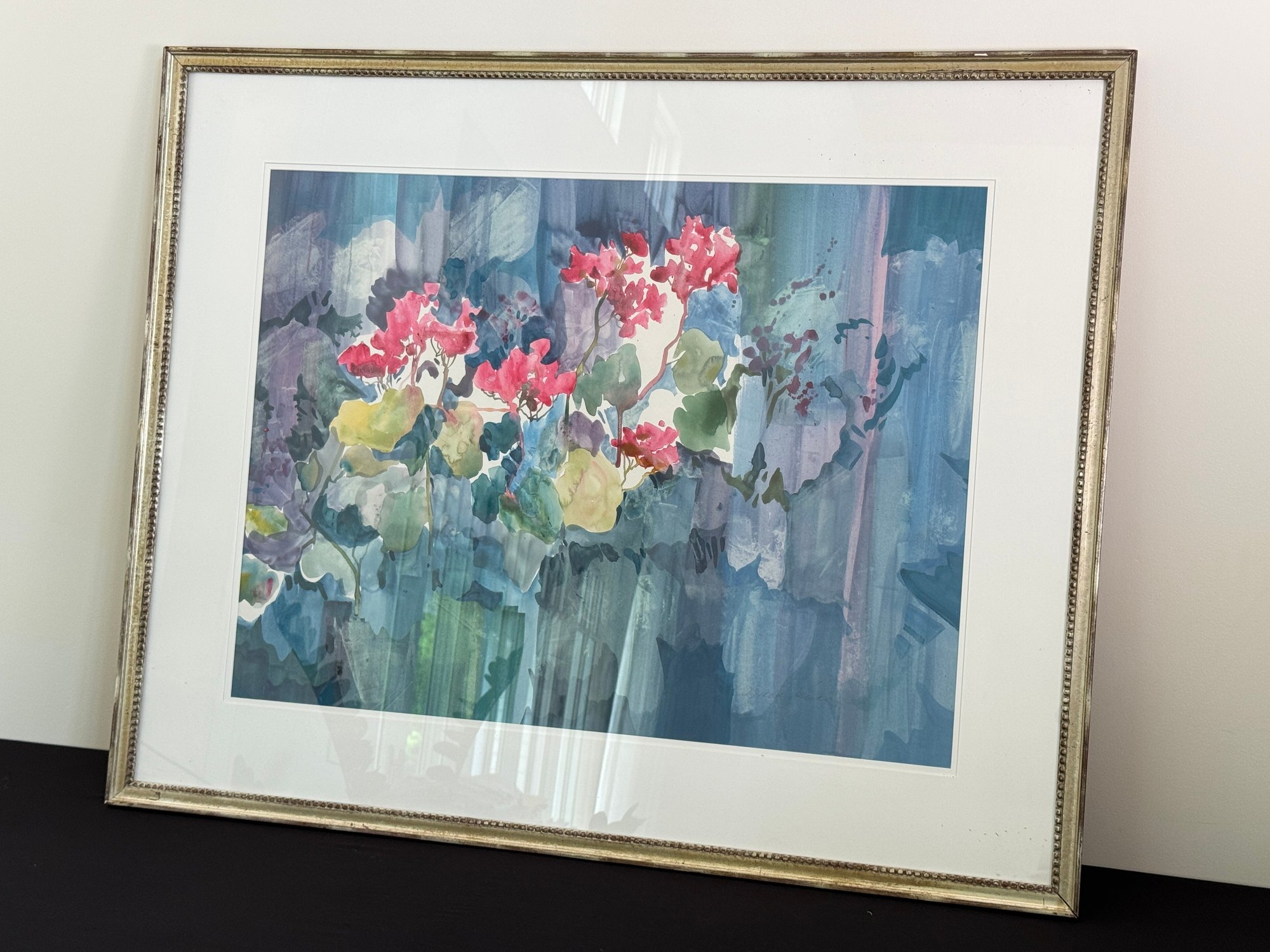 Large Framed Signed Water Color On Paper - Carmen Lund #17886 ...