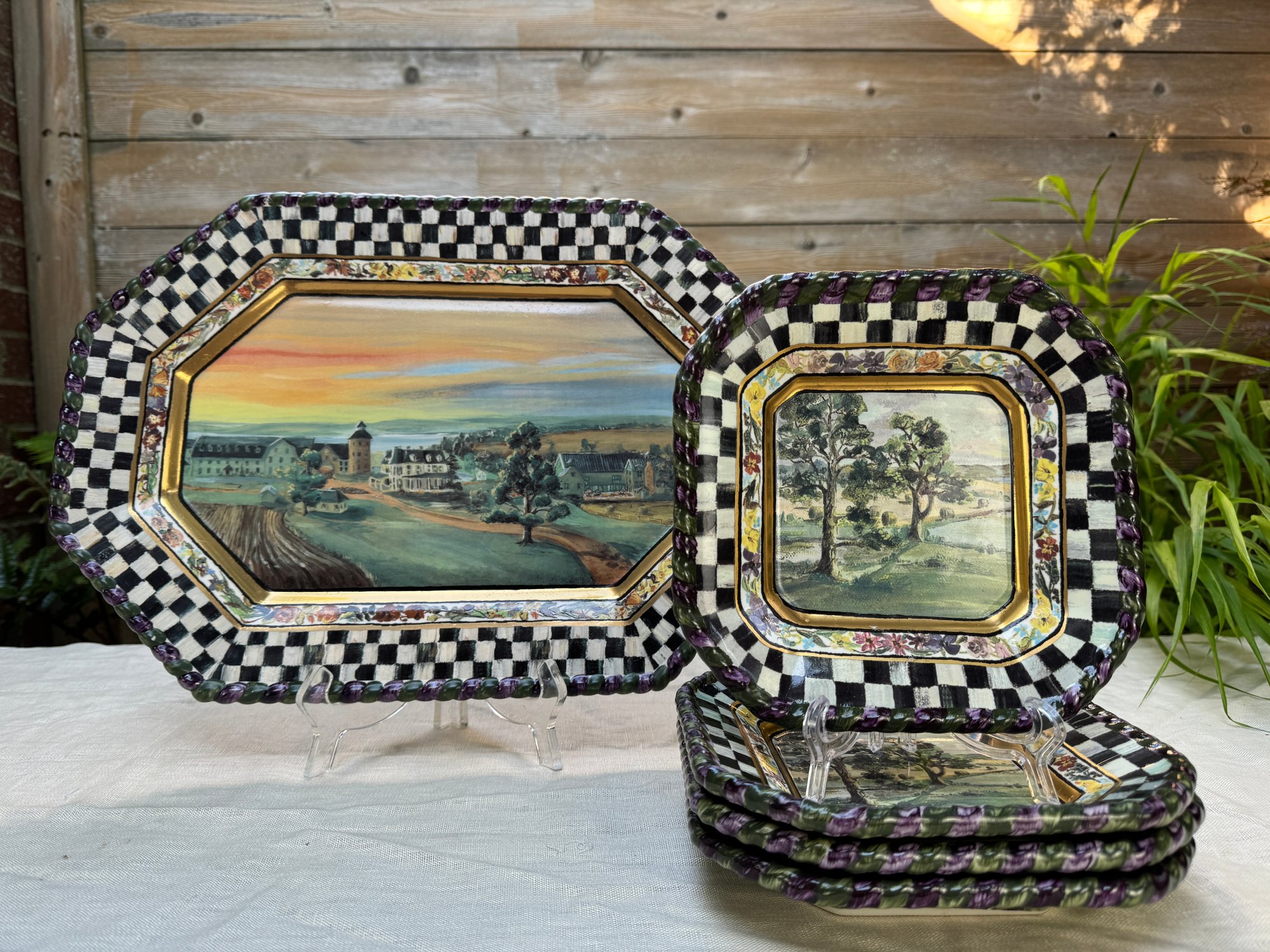 Mackenzie Childs Maclachlan Plates #14232