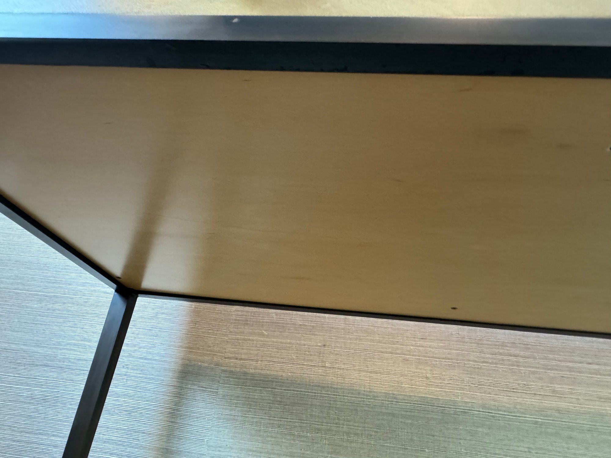 Holly Hunt Jean Michel Frank Style Desk Leather And Metal With Brass