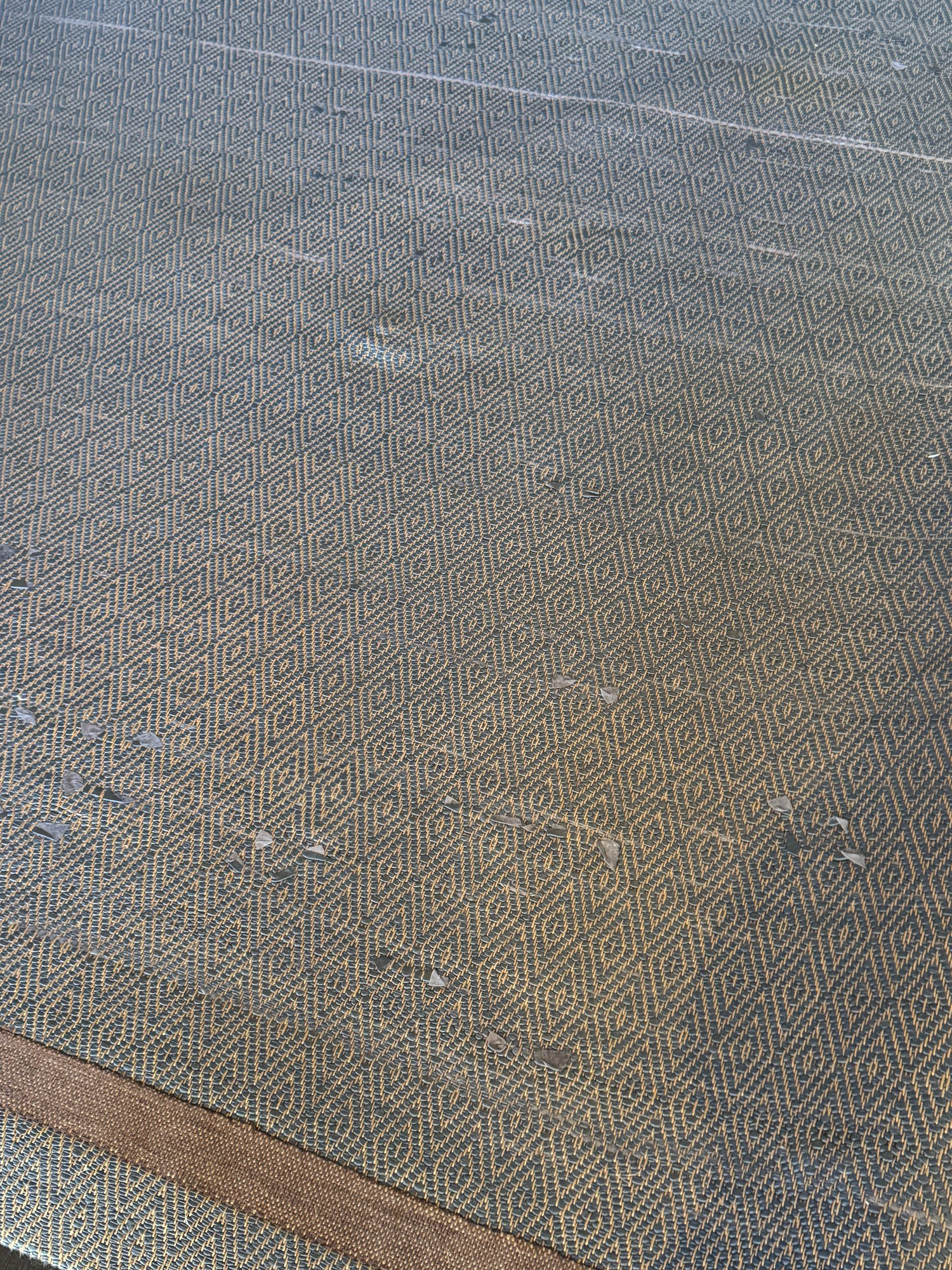 Very Large Custom Area Rug In Braided Leather - Chocolate Brown And ...