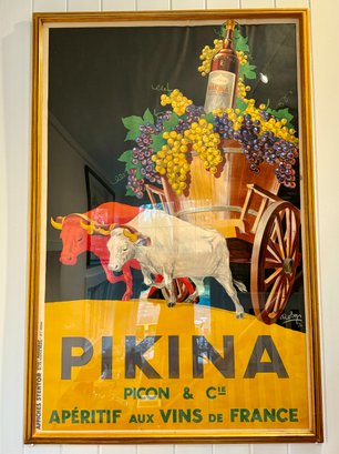 Large Framed Vintage French Poster By Robys 1936 - Pikima Picon