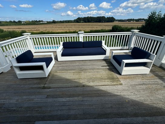 Restoration Hardware Marbella Aluminum Patio Set - Needs To Be Power Washed