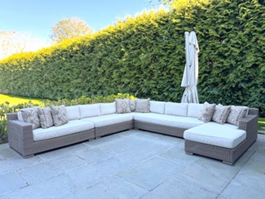 Restoration Hardware Biscayne Luxe Patio Sectional - Five Pieces - Purchased For $16,000.00