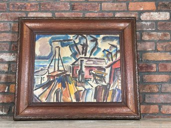 Framed Watercolor On Paper - Abstract - SC Gibinski