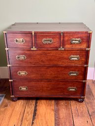Lillian August Dark Wood Six Drawer Campaign Chest - $2000.00