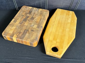 Pair Of Large Wood Cutting Boards