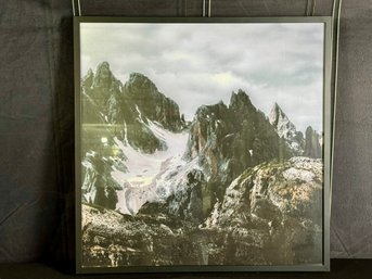 Framed, Unsigned Color Photo Print - Glacier & Moraines