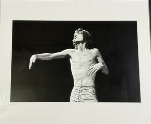 Framed, Unsigned Black & White Photo Print - Steve Wood, Jagger Gestures