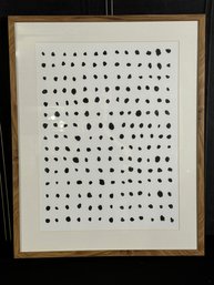 Framed, Unsigned Black & White Print - Dots