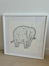 Framed, Signed Purple Watercolor On Paper - KMS