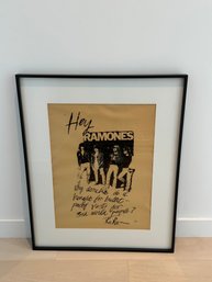 Framed, Unsigned Poster Print - Ramones Rock N Roll Awareness