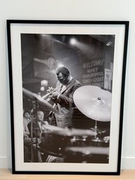 Large, Unsigned Photo Print In Black Wood Frame - Jazz Trumpet