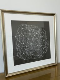 Framed, Signed White Line Art On Black Paper - Michael McGuire 2013