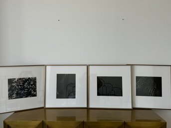 Set Of Four Metal Framed Black & White Unsigned Photographs