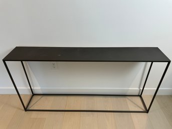 Gunmetal Gray CB2 Mill Metal Console Table