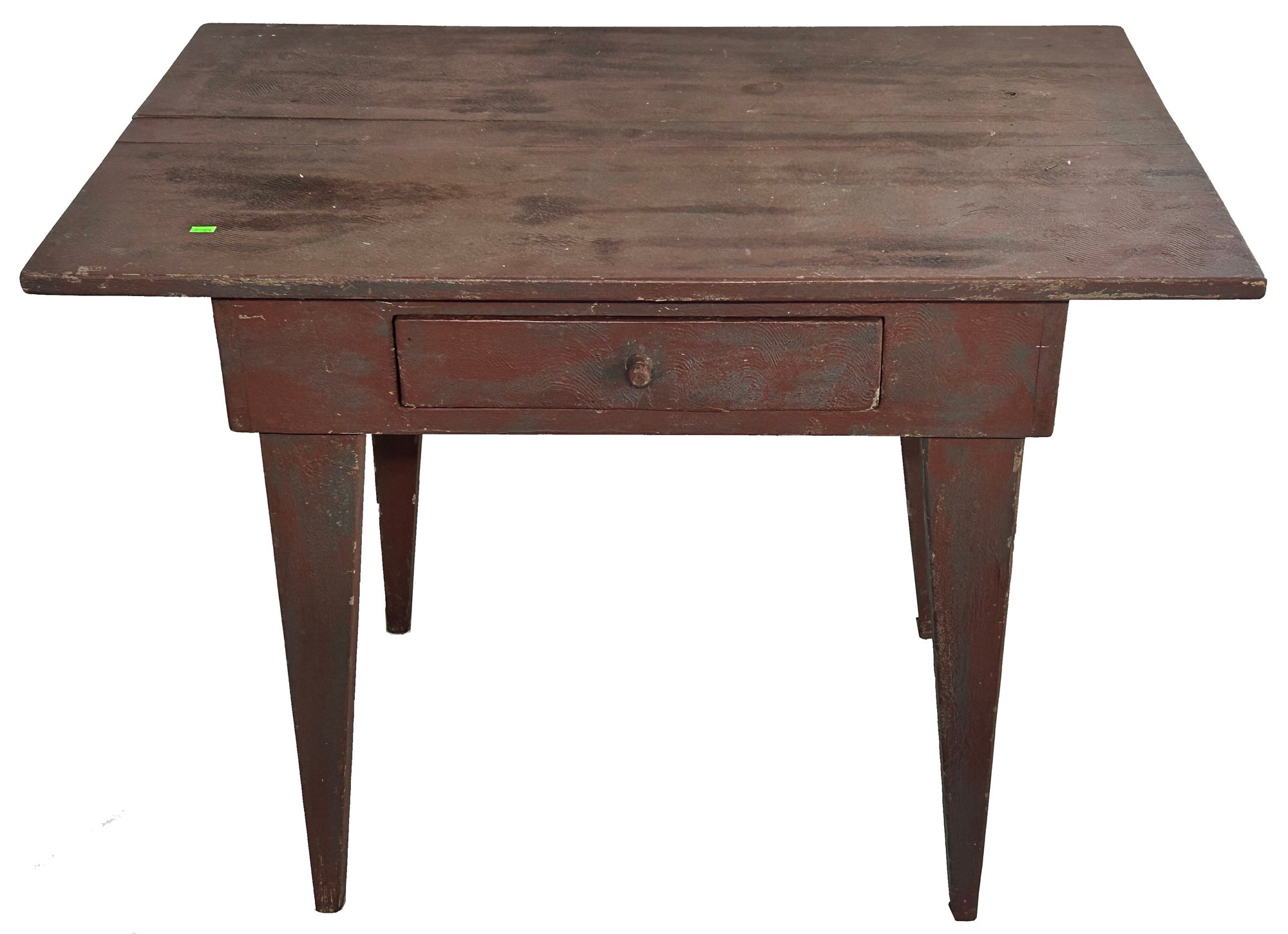 Vintage Country Primitive Single Drawer Potting Table In Ox Blood Red ...