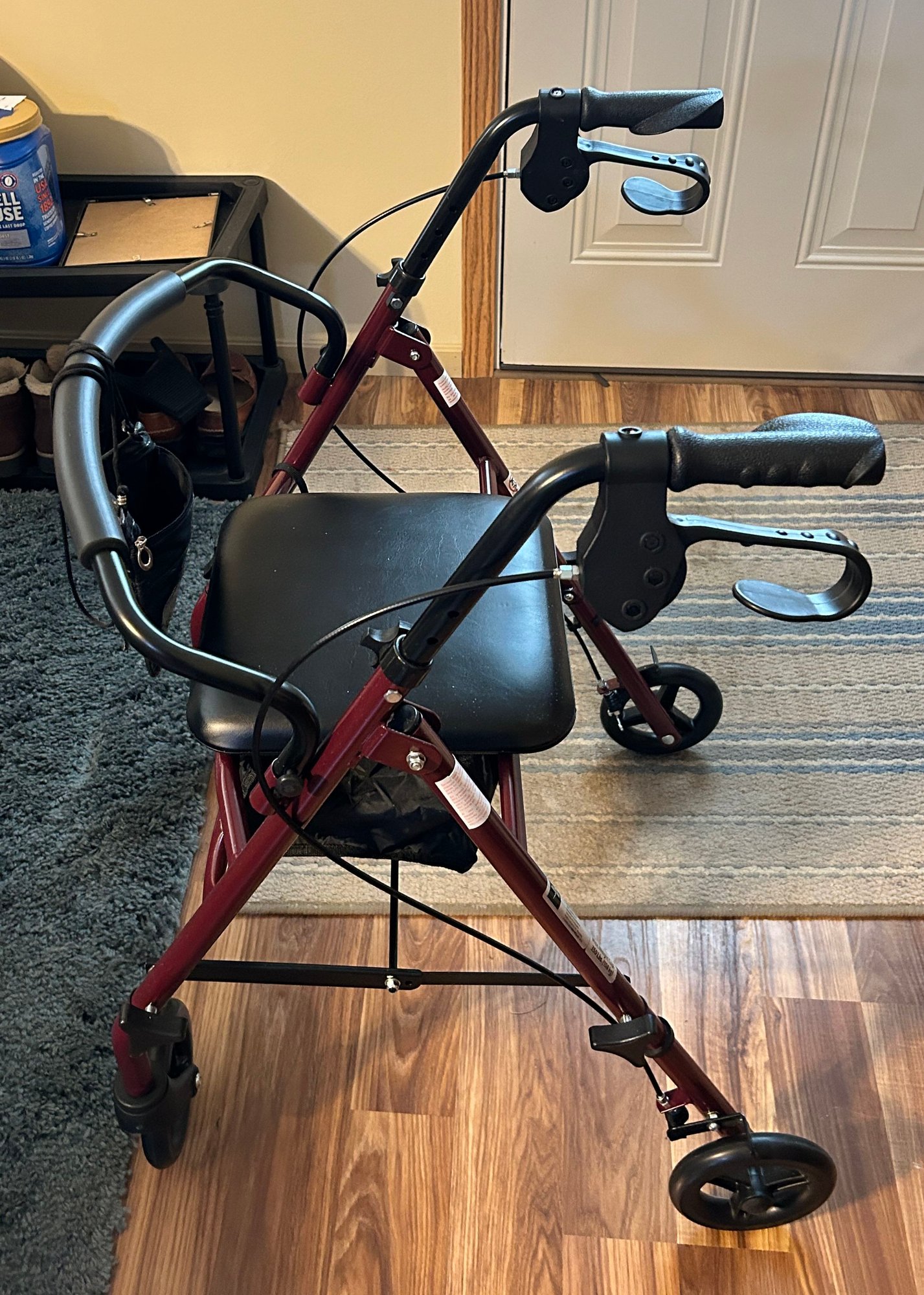 Combination Support Walker And Seat With Hand Brakes - 20 X 28 X 33 ...