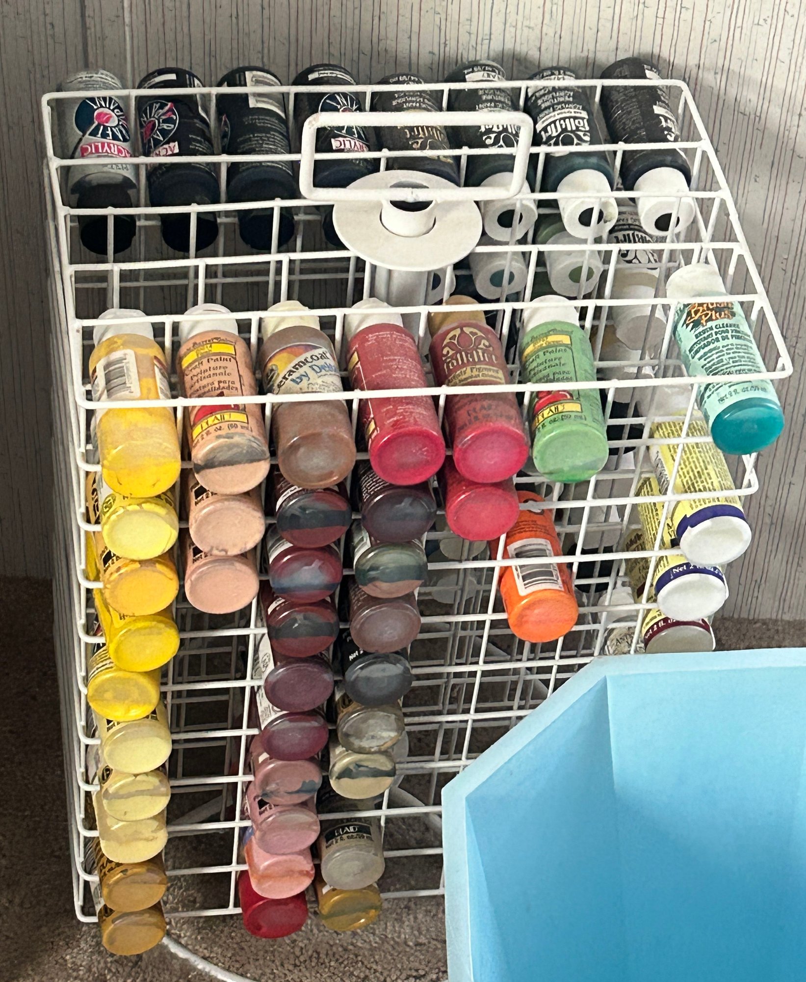 Crafters Revolving Wire Storage Rack To Hold Round Bottles Such As ...