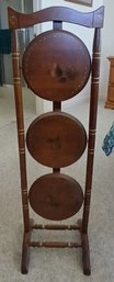 3-Tier Folding Stenciled Dessert Stand, 11' X 9.5' X 36.25'H