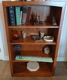 4-Shelf Wooden Bookcase W/3 Adjustable Shelves 30' X 12' X 48.5'H