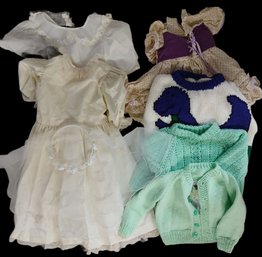 7 Pcs Girls Clothing - Size 6 First Communion Dress & Veil W/Headband, White Dress Size 7, & More