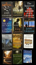12 Vol Hardback John Grisham Novels, As Pictured
