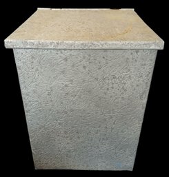 Vintage Galvanized Metal Insulated Porch Milk Box With Hinged Lid, 9' X 8.75' X 11.5'H