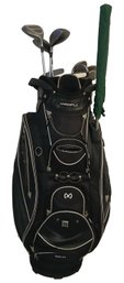 10 Pcs - Maxfli U Series Golf Bag, 9 Asst Clubs & Umbrella, As Pictured