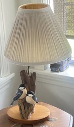 Vintage Song Bird Themed Table Lamp, 20'H, Works