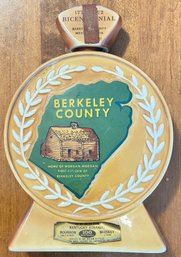 Vintage 1972 Old Mr Boston Berkeley County Bicentennial Whiskey Decanter, 10.5'H