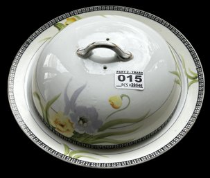 Vintage Covered Cheese Dish, Made In Japan, 8.75' Diam.