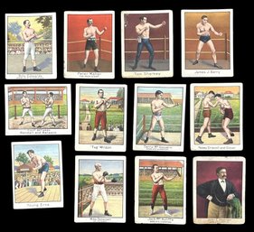 12 Cards From The Mecca Cigarettes Prize Fighter Series - See Photos