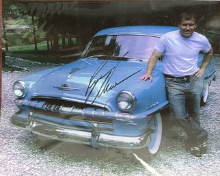 8' X 10' Color Photograph Of A Gentleman And A Vintage Chevrolet - Autographed