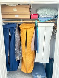 Contents Of 2-Door Closet With Quality Men's & Ladies Clothing, Bedding, Shoes And More
