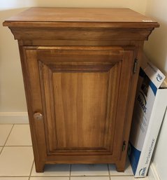 Vintage Solid Wooden Pine Single Door Bathroom Cabinet, Interior Shelf, 20.5' X 16.5' X 30.25'H