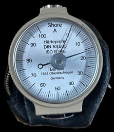Vintage Bareiss Shore A Analog Durometer (Hardness Tester) With Zippered Pouch
