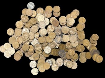 185 United States Wheat Back Pennies - All Circulated - Various Dates