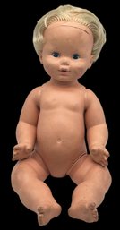 Vintage 1970s Mattel Baby Tender Love Doll, Blond Hair & Blue Eyes, 19.5'H
