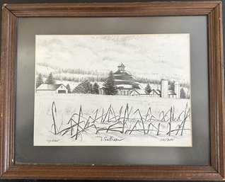 Signed And Numbered Framed Print - Frame 12.5' X 10' - Work: 9' X 6.5' - Signed J. Sullivan