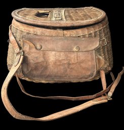 Antique Fishing Creel - Straps Need Some Attention - 13.5' 7' X 9'High