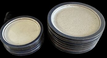 Mariner Brand Pottery Dinnerware Made In Japan - 10 - 10.50' Plates And 8 - 8.25' Plates - Some Chips Present
