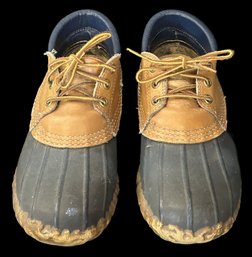 Classic Pair Ladies Size 6 (Used) LL Bean Maine Hunting Shoes, Navy & Tan, As Pictured