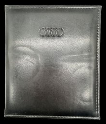 Vintage Black Leather Bound 7-Ring Franklin Planner Binder, With Embossed Audi Logo, Extra Pages Included