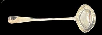 Large Silver Plated Soup Ladle - British Hallmarks - 13.5' Long - With Pouch