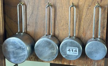 4 Pcs Set Of Cooks Club Quality Stainless Steel Graduated Measuring Cups