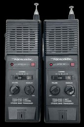 Pair Realistic TRC 2-Watt 2-Channel Walkie Talkies, In Original Boxes, Not Tested