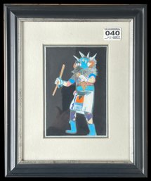 2013 Original Native American Style 'Antelope Katchina As Medicine Man' By Frank Cehlschlaeger, 9.75' X 12'H