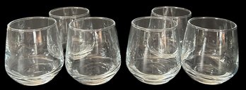 6 Pcs Stemless Clear Glass Whiskey Neat Glasses, 2.5'H