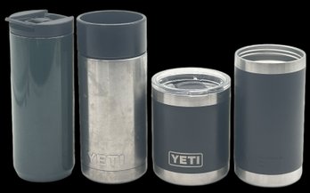 4 Pcs Insulated Beverage Containers - 3-Yeti And Starbucks, As Pictured