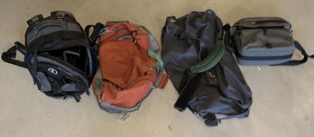 Group Of Four Bags - Professional Tamrac Backpack Style Camera Bag Plus 2 Duffer Bags & 1 Small Camera Bag